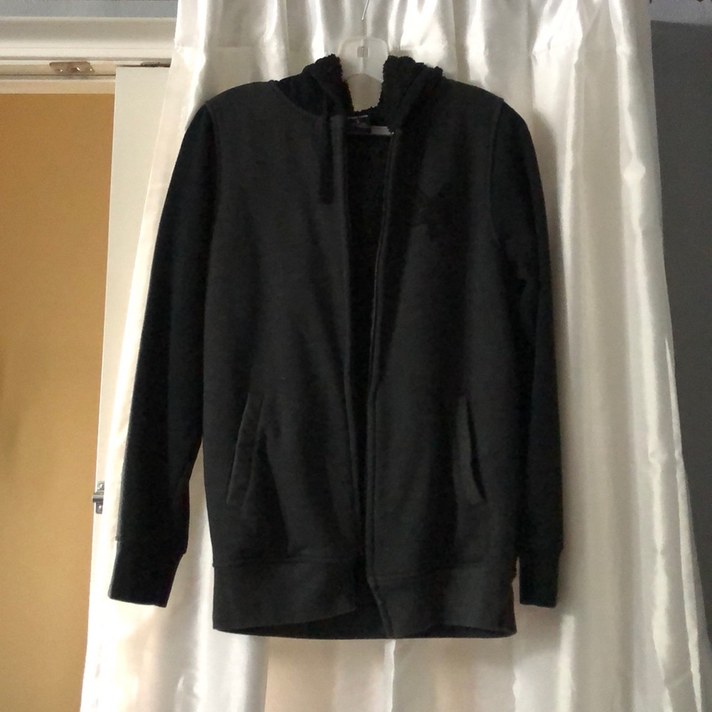 Black hoodie with wool lining